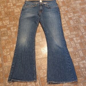 Vintage Lucky Brand Flare Blue Jeans Dungarees Size 6/26 American Made